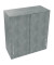 Aufsatz Schiebetürenschrank 3OH B1000xT442xH1088mm Beton hell