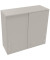 Aufsatz Schiebetürenschrank 3OH B1200xT442xH1088mm Lichtgrau