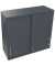 Aufsatzschrank endless 820120582, abschlie&szlig;bar, 3 OH, lavagrau, 120x108,8x44,2cm (BxHxT)