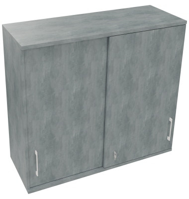 Aufsatz Schiebetürenschrank 3OH B1200xT442xH1088mm Beton hell