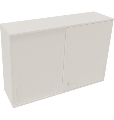 Aufsatz Schiebetürenschrank 3OH B1600xT442xH1088mm Diamant Weiß