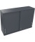Aufsatzschrank endless 820120682, abschlie&szlig;bar, 3 OH, lavagrau, 160x108,8x44,2cm (BxHxT)