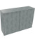 Aufsatz Schiebetürenschrank 3OH B1600xT442xH1088mm Beton hell