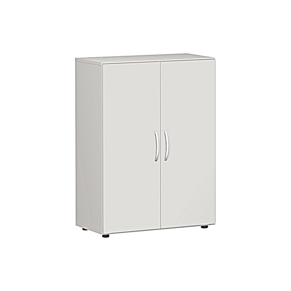 4038933065533 - Geramoebel Speed Office Flügeltürenschrank ABS (Acrylnitril-Butadien-Styrol) Spanplatte 2 Fachböden 800 x 420 x 1104 mm Hellgrau