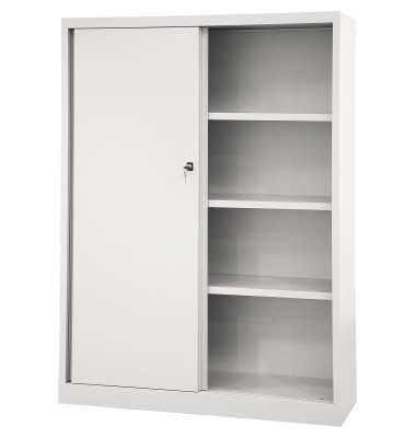 Schiebet&uuml;renschrank ECO SD12173S645, abschlie&szlig;bar, 4 OH, lichtgrau, 120x163,7x43cm (BxHxT)