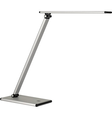 LED-Schreibtischlampe Terra, metallgrau, mit Standfuß, dimmbar