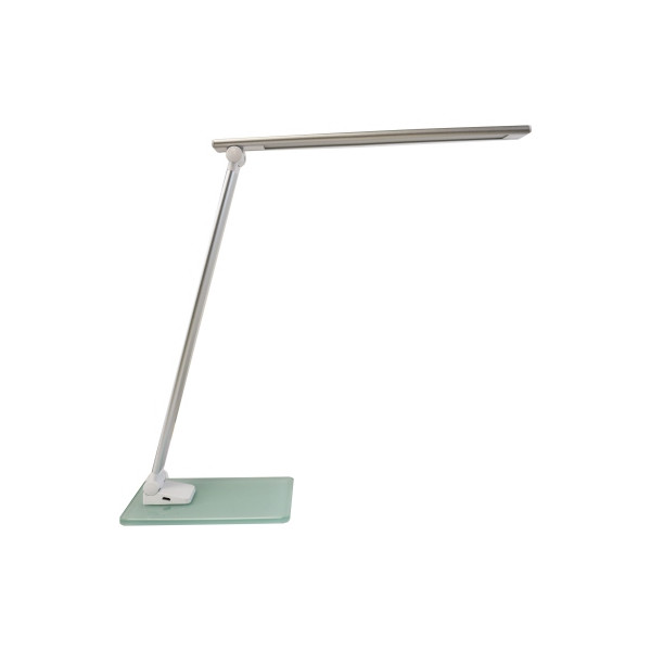 3595560029433 - LED-Tischleuchte UNILUX Popy 5 W 500 lm 3000-6000 K 3 Leuchtstärken dimmbar faltbar silber-weiß