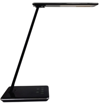 LED-Schreibtischlampe LINKA, schwarz, mit Standfuß, dimmbar