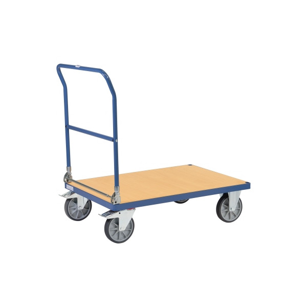 4017976780023 - fetra® Klappwagen Ladefläche Holzwerkstoff je 2 Lenk- & Bockrollen 1000 x 700 mm