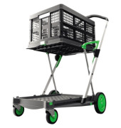 Klapptrolley Kunststoff/Aluminium grau/grün
