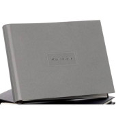 Kondolenzbuch 58-850010 grau mit verdeckter Spirale 19,5x25cm 40 Seiten Kunststoffeinband