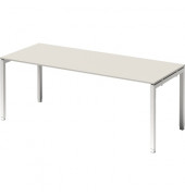Schreibtisch Cito, höhenverstellbar, 65-85cm (H), 200x80cm (BxT), rechteckig, weiß / weiß