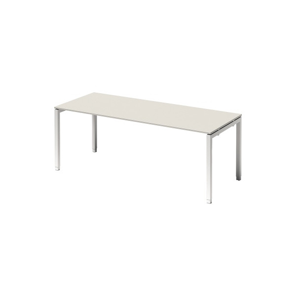 5020073993974 - Cito Höhenverstellbar Schreibtisch Hellgrau 4 Metallfüße 2000 (B) x 800 (T) x 740 (H) mm MFC (Melaminbeschichtete Spanplatte) Stahl