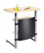 Stehpult MULTI M, höhenverstellbar 95x120cm (H), 83x56cm (BxT), rechteckig, ahorn / silber