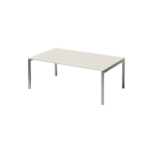 5020073998610 - BISLEY Konferenztisch Cito grauweiß silber rechteckig 4-Fuß-Gestell silber 2000 x 1200 x 740 cm