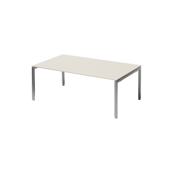 5020073998696 - Cito Höhenverstellbar Konferenztisch Hellgrau 4 Metallfüße 2000 (B) x 1200 (T) x 740 (H) mm MFC (Melaminbeschichtete Spanplatte) Stahl