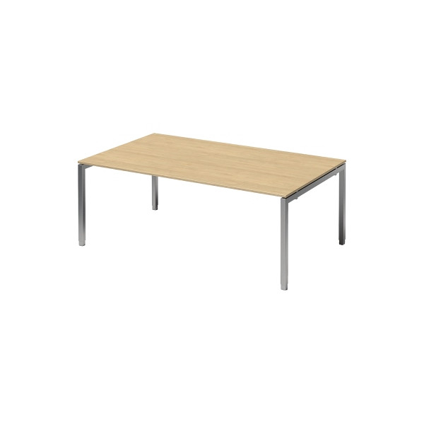 5020073998719 - Cito Höhenverstellbar Konferenztisch Ahorn 4 Metallfüße 2000 (B) x 1200 (T) x 740 (H) mm MFC (Melaminbeschichtete Spanplatte) Stahl