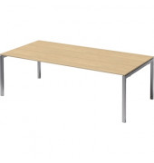 Schreibtisch Cito, 74cm (H), 240x120cm (BxT), rechteckig, ahorn / silber