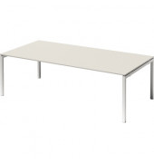 Schreibtisch Cito, 74cm (H), 240x120cm (BxT), rechteckig, weiß / weiß