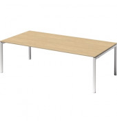 Schreibtisch Cito, 74cm (H), 240x120cm (BxT), rechteckig, ahorn / weiß