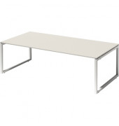 Schreibtisch Cito, 74cm (H), 240x120cm (BxT), rechteckig, weiß / weiß