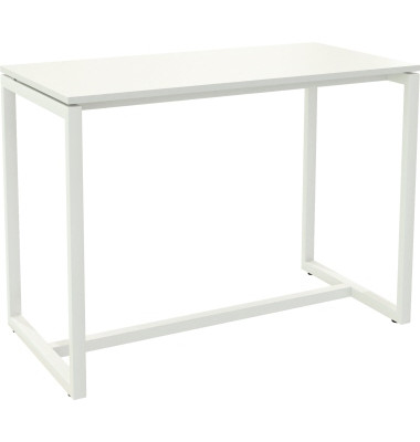 Stehtisch TD114.13.13 110cm (H), 114x75cm (BxT), rechteckig, weiß / weiß