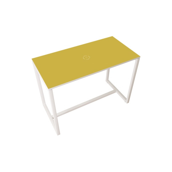 3660141222975 - Stehtisch TD1141309P 110cm (H) 114x75cm (BxT) rechteckig gelb   weiß 3660141222975 easyDesk