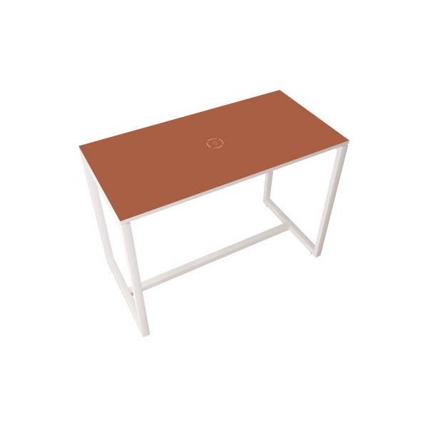 3660141222999 - Stehtisch TD1141318P 110cm (H) 114x75cm (BxT) rechteckig rot   weiß 3660141222999 easyDesk