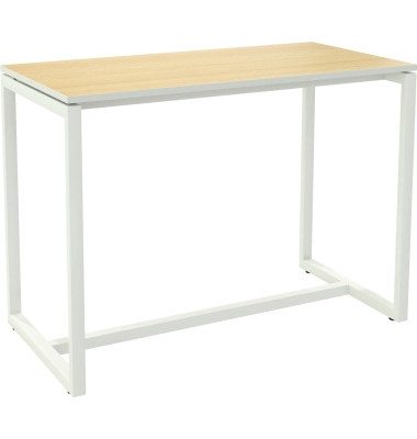 Stehtisch TD114.13.23 110cm (H), 114x75cm (BxT), rechteckig, buche / weiß