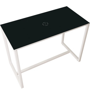 Stehtisch TD114.13.11P 110cm (H), 114x75cm (BxT), rechteckig, anthrazit / weiß