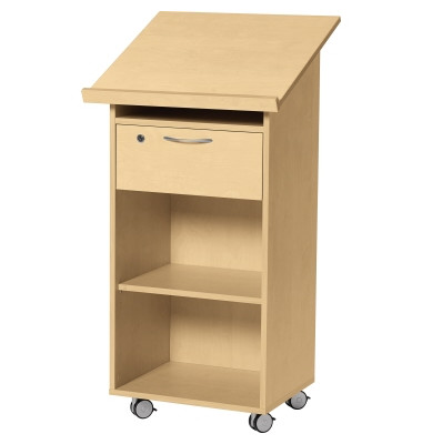 Stehpult LAUDATUS, 120cm (H), 60x52,5cm (BxT), rechteckig, buche / buche