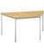 Konferenztisch Line 810009972, 72cm (H), 160/80x69cm (BxT), Trapezform, buche / silber