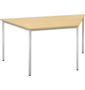 Konferenztisch Line 810009979, 72cm (H), 160/80x69cm (BxT), Trapezform, ahorn / silber