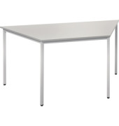 Konferenztisch Line 810009981, 72cm (H), 160/80x69cm (BxT), Trapezform, lichtgrau / silber