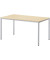 Konferenztisch Line 810010279, 72cm (H), 140x80cm (BxT), rechteckig, ahorn / silber