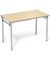 Klapptisch, 120x60cm (BxT), 72cm (H), Holz, rechteckig, ahorn / silber
