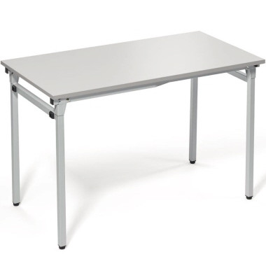 Klapptisch, 72cm (H), 120x60cm (BxT), rechteckig, lichtgrau / lichtgrau