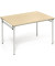 Klapptisch, 120x80cm (BxT), 72cm (H), Holz, rechteckig, ahorn / silber