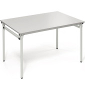 Klapptisch, 120x80cm (BxT), 72cm (H), Holz, rechteckig, lichtgrau / lichtgrau