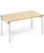 Klapptisch 810011079, 72cm (H), 140x70cm (BxT), rechteckig, ahorn / silber