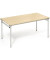 Klapptisch, 160x80cm (BxT), 72cm (H), Holz, rechteckig, ahorn / silber