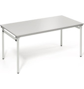 Klapptisch, 160x80cm (BxT), 72cm (H), Holz, rechteckig, lichtgrau / lichtgrau