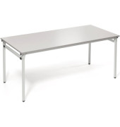 Klapptisch, 180x80cm (BxT), 72cm (H), Holz, rechteckig, lichtgrau / lichtgrau