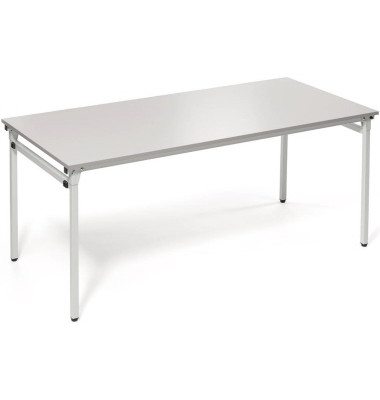 Klapptisch, 180x80cm (BxT), 72cm (H), Holz, rechteckig, lichtgrau / lichtgrau