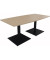 Besprechungstisch communication 810012571, 72cm (H), 180x80/90cm (BxT), Tonnenform, eiche natur / anthrazit metallic