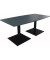 Besprechungstisch communication 810012582, 72cm (H), 180x80/90cm (BxT), Tonnenform, lavagrau / anthrazit metallic