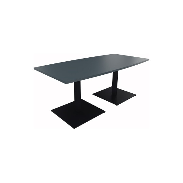 4003969061408 - Besprechungstisch communication 72cm (H) 180x80 90cm (BxT) Tonnenform lavagrau   anthrazit metallic 4003969061408 Soennecken