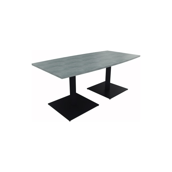 4003969061378 - Besprechungstisch communication 72cm (H) 180x80 90cm (BxT) Tonnenform beton hell   anthrazit metallic 4003969061378 Soenneck