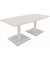 Besprechungstisch communication 810012701, 72cm (H), 180x80/90cm (BxT), Tonnenform, weiß / weiß