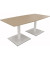 Besprechungstisch communication 810012771, 72cm (H), 180x80/90cm (BxT), Tonnenform, eiche natur / weiß